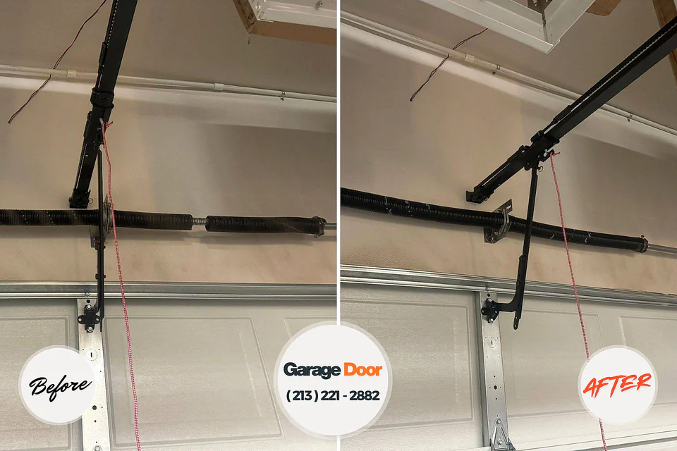 Before and after: garage door repair Daleville, VA